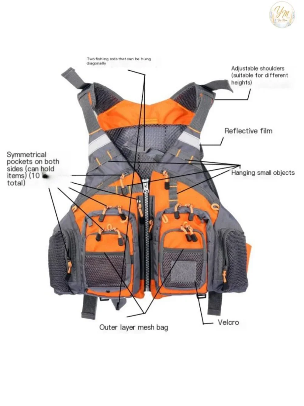 Fly Fishing Life Jacket - Adjustable Buoyancy Aid for Boating & Kayaking,